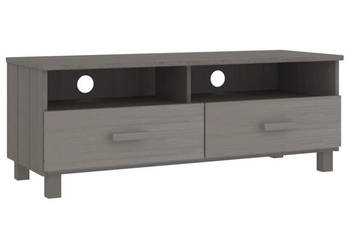 Szafka pod TV HAMAR jasnoszara 106x40x40 cm drewno sosnowe WM-340471