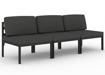 3-os. sofa ogrodowa z poduszkami aluminium antracytowa WM-3107783