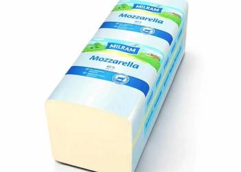 Mozzarella, twarda, 40% tłuszczu w suchej masie, kawałki 2,5 kg 2 - 5 kg