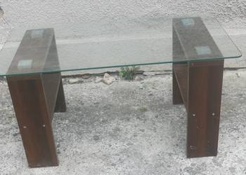 Ława ze szklanym blatem 110 x 60 cm