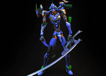 Ruchoma Figurka Eva-01 | Żywica | 19 cm | Neon Genesis Evangelion