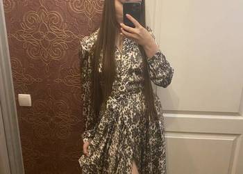 Długa sukienka S z rozcięciem | elegancka | wesele / okazje