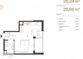 Mieszkanie sprzedam Kielce 26.24m2 1 pokojowe