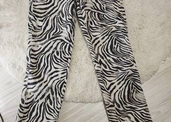 Stylowe spodnie LINDEX w modny wzór zebry | Rozmiar 34