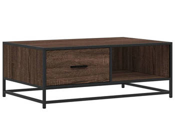 Stolik kawowy brązowy dąb 90x57x35cm materiał drewnopochodny WM-848758