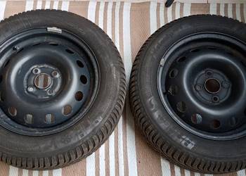 Felgi 4x100 r15 z dwiema oponami zimowymi kleber krishalp hp3 185/60