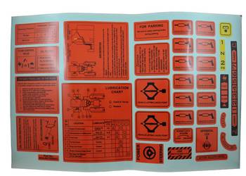 Naklejki Mitsubishi VST SHAKTI, FIELDRTAC MT224