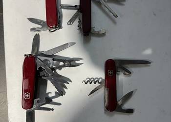 Zestaw 4 szwajcarskich noży scyzoryków Victorinox Wenger przywiezione z Nie
