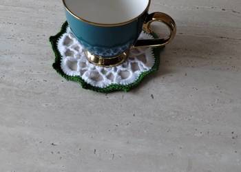 Szydełkowa podstawka pod kubek
