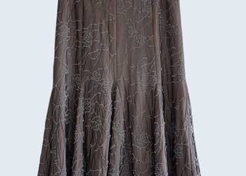 Damska brązowa spódnica trapezowa z falbanami Semper 38/M