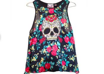 Bluzka Sugar skull czaszka meksyk, punk, gotyk r. M