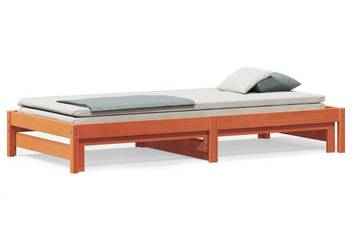 vidaXL Łóżko dzienne rozsuwane, woskowy brąz,（SKU:844402）