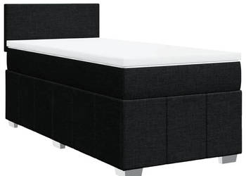 Łóżko z Materacem Kontynentalne Czarne Do Sypialni 80x200 cm WM-3289190