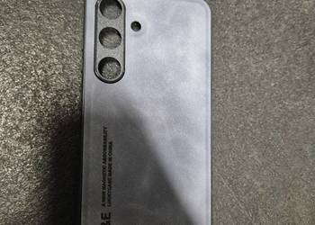 Etui na Telefon Samsung S24 z Matowym Wzorem z Ekoskóry Niebieski