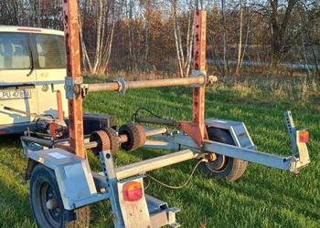 Przyczepa kablowa bębnowa szpulowa 2500kg hydrauliczna winda/ światłowodowa
