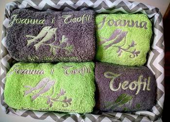 Ręczniki z haftem haftowane szlafroki idealne na prezent