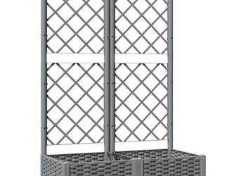 vidaXL Donica ogrodowa z kratką, jasnoszara(SKU:153271)