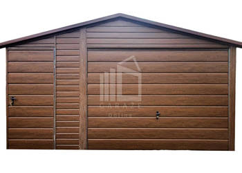 Garaż Blaszany 4,5x6m + Wiata 1,5m - Brama Uchylna - Drzwi - ID563