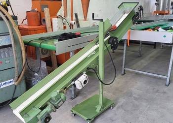 Taśmociąg łamany L, przenośnik taśmowy 220 (150 +70) x 25 cm - mkvplast.pl