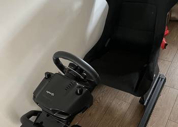 Siedzisko gamingowe Huzaro + kierownica Logitech