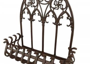 Duży żeliwny kwietnik rustykalny brązowy piękny retro Duży żeliwny kwietnik rustykalny brązowy piękny retro