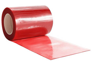 Kurtyna paskowa czerwona 300 mm x 26 mm 25 m PVC WM-153869