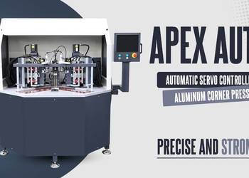 Zagniatarka naroży aluminiowych APEX AUTO - servo controlled, LS automation