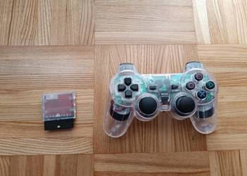 Pad bezprzewodowy PlayStation 2, PS2, przeźroczysty, nowy