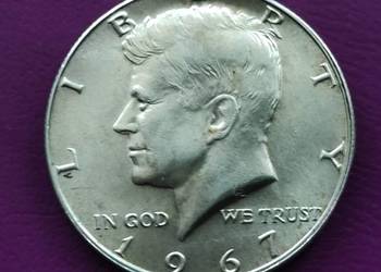 Moneta 1/2 DOLARA 1967-''Kennedy''- Half dollar- Srebro !