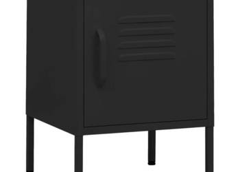 Szafka nocna czarna 35x35x51 cm stalowa WM-336214