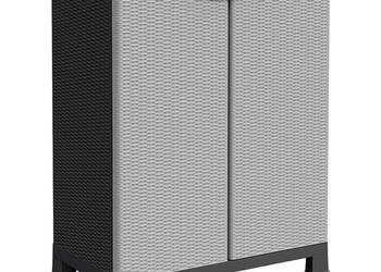 Szafka plastikowa 68x39x92 cm motyw rattanu WM-337898
