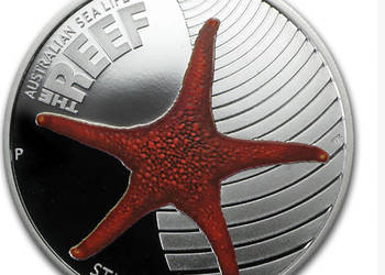 Rozgwiazda-Srebrna moneta kolekcjonerska z serii „ Sea Life II – The Reef ”