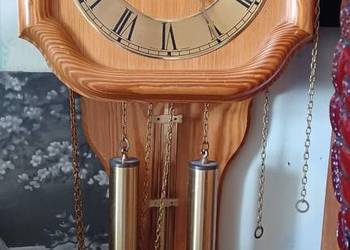 niemiecki mechaniczny zegar ścienny,Hermle. lata 60.70 te czy sprawny? niem