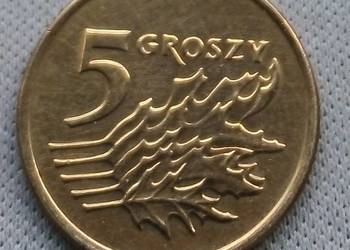 POLSKA-5 GROSZY-1993 r- M -Mn-RZADKA-ŁADNA