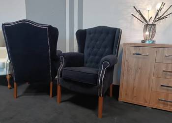 Nowy Fotel PREZESA- Uszak- Tkanina Zmywalna= Producent PYKA OLESNO 46-300