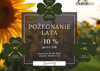 Domy i altany taniej na pożegnanie lata! -10% tylko przez 24h