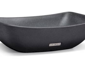 Umywalka 50 cm VIRGO BRUSHED – bardzo ciemnoszary, matowy