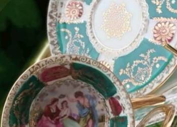 E.S*Suhl*Thüringen* filiżanka ze scenkami*A.Kaufman