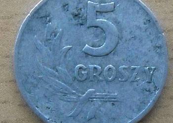 POLSKA-5 GROSZY-1958 r-AL- bz-.-RZADKA