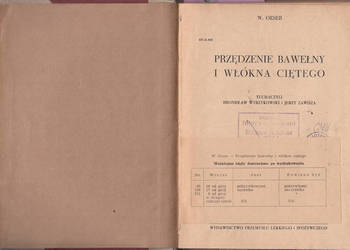 (2202) PRZĘDZENIE BAWEŁNY I WŁÓKNA CIĘTEGO W. OESER