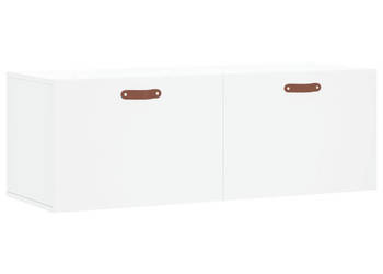 Szafka wisząca biała 100x365x35 cm materiał drewnopochodny WM-830108