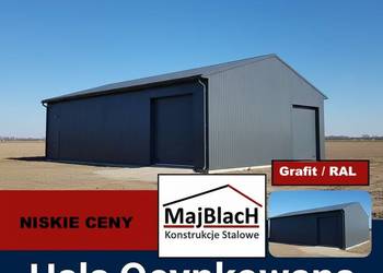Garaż Blaszany Dwuspadowy/Wiata Stalowa/Konstrukcja Grafit / RAL  –Maj-Blac
