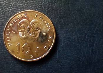 Stare monety 10 frank 1995 Polinezja