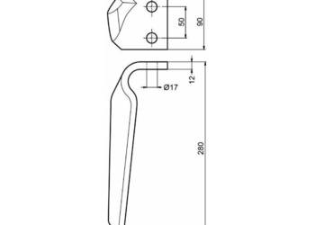 Nóż do brony aktywnej L:280mm Maschio 10075