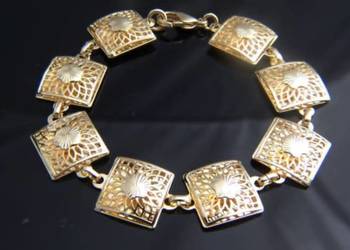 Pozłacana bransoletka damska model ażurowy