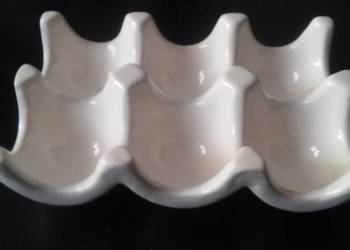 podstawka na jajka biała porcelit