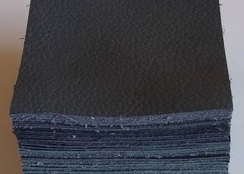 Skóra Kwadrat 8 x 8 cm (30 sztuk) Licowa Włoska Szarości Cienka (52)