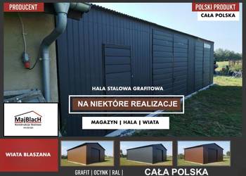 Grafitowy Garaż Blaszany - Hala - Wiata - Garaże Blaszane – Maj-BlacH