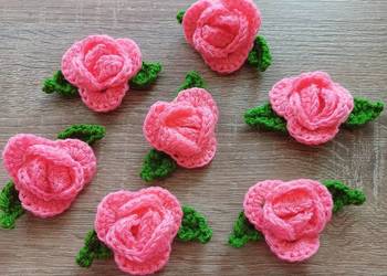 Róża z liskami aplikacja kotylion naszywka