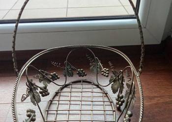 Koszyk platerowany pleciony na owoce